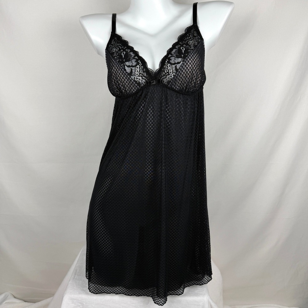Christian Lacroix Y2K Slip Dress Size M Sheer Lace Dark Fairy Whimsigoth